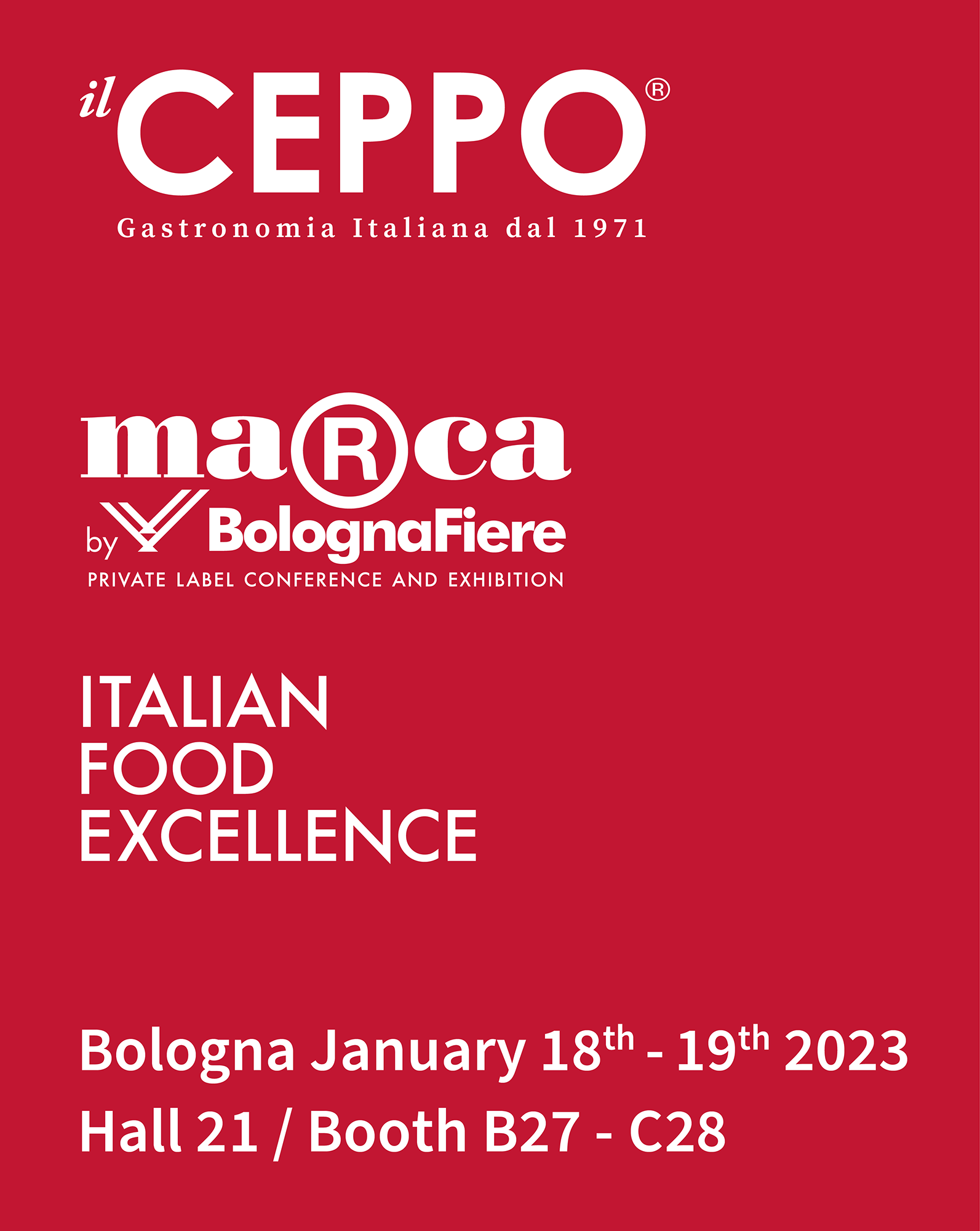 18th – 19th january, Marca at Bologna Fiere